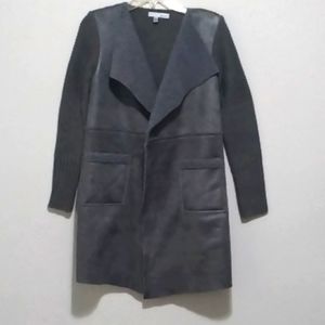WD-NY XS FAUX SUEDE FRONT SWEATER COAT